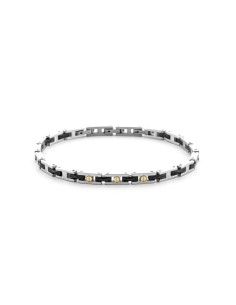 Bracciale Uomo 4US Cesare Paciotti Spinelli Neri Oro 18kt | 4UBR6933