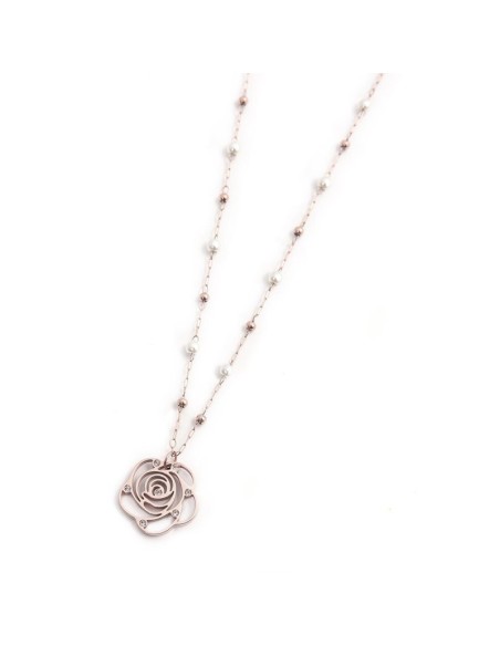 Collana Rosa con Cristalli Marlù – Rosè, Regolabile