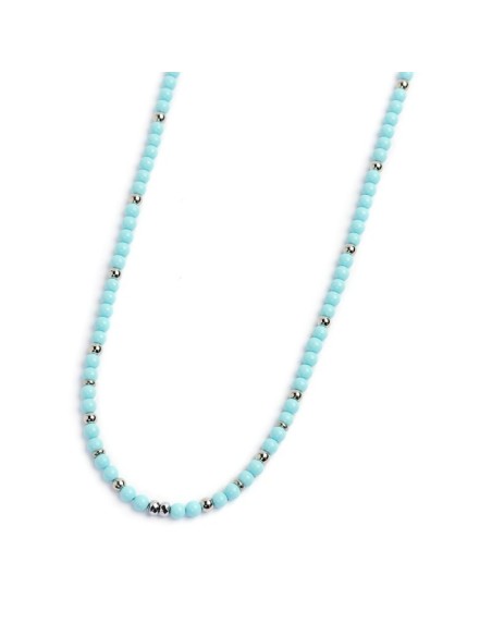 Collana Marlù Turchese Sfaccettato – Regolabile, Collezione Time To